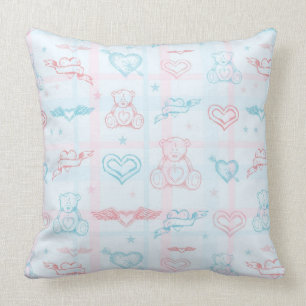 Babymuster mit Teddybären Kissen