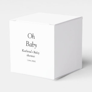 Babynahrung Baby Dusche Datum einfach minimal Geschenkschachtel