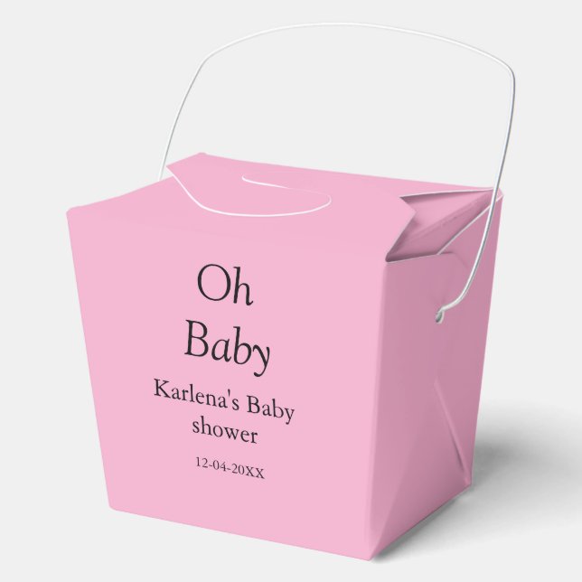 Babynahrung Baby Dusche Datum einfach minimal Geschenkschachtel (Vorderseite)