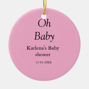 Babynahrung Baby Dusche Datum einfach minimal Keramik Ornament