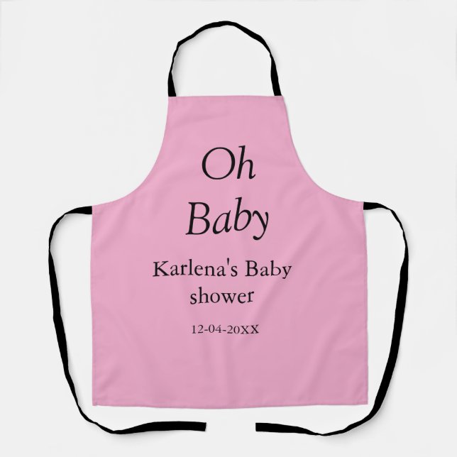 Babynahrung Baby Dusche Datum einfach minimal Schürze (Vorderseite)