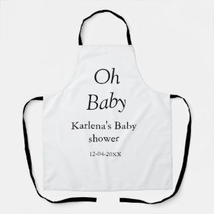 Babynahrung Baby Dusche Datum einfach minimal Schürze