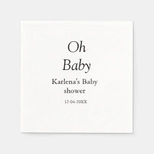 Babynahrung Baby Dusche Datum einfach minimal Serviette