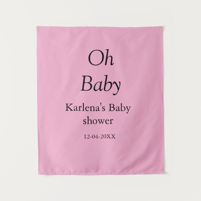 Babynahrung Baby Dusche Datum einfach minimal Wandteppich (Vorderseite)