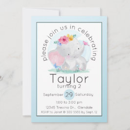 Babynahrung mit Blume zum Geburtstag Einladung