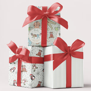 Babynahrung mit kalter Außendusche Geschenkpapier Set