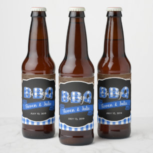 Babynahrung Q-Bierflasche - blau Bierflaschenetikett