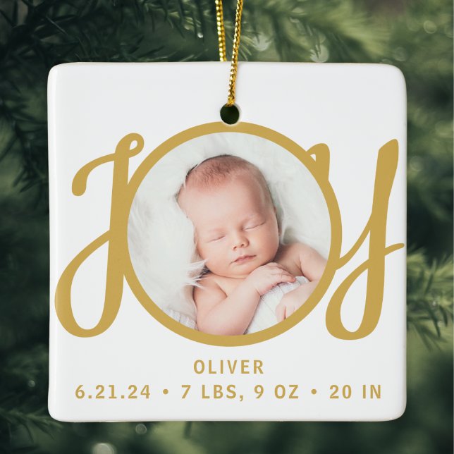 Babyname Birth Stats Foto Keepake Keramikornament (Von Creator hochgeladen)