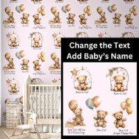 Babyname und Text hinzufügen, Niedliche Teddy Bear