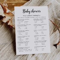 Babynamen Babyshower-Spiel, Babynamen zum Ausdruck