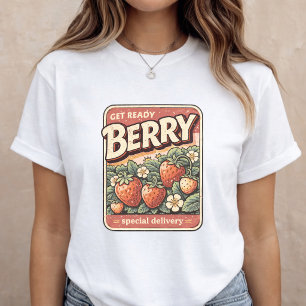 Babynamensschild Beeren Schwangerschaftsankündigun Tri-Blend Shirt
