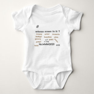 BabyOne Bodysuit mit *Unisex Namen vorne Baby Strampler