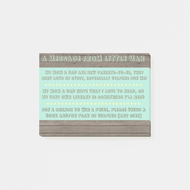 Babyparty-Anmerkung Post-it Klebezettel (Vorderseite)