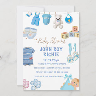 Babyparty   Baby Boy Blue Save The Date