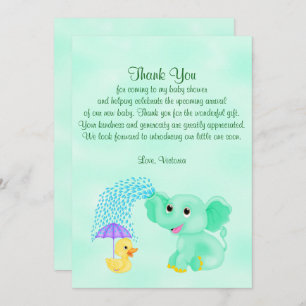 Babyparty danken Ihnen Geschlechts-Person-Elefant Einladung