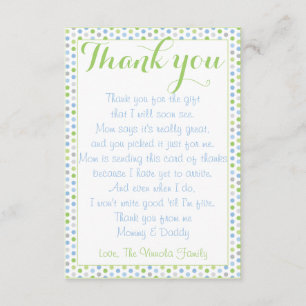 Babyparty danken Ihnen von Baby Karte