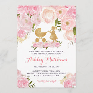 Babyparty der großen Schwester laden ein Einladung