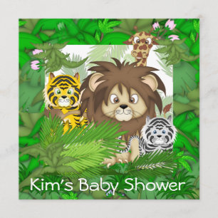 BABYPARTY Dschungel ZOO Einladungen NEUTRAL