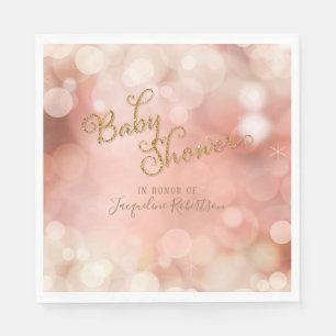Babyparty einfache magische Bokeh Schein-Funkeln Serviette