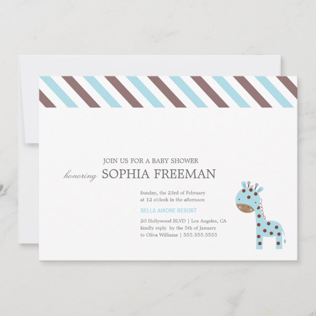 BABYPARTY-EINLADUNG DER GIRAFFEN-%PIPE% EINLADUNG (Vorderseite)