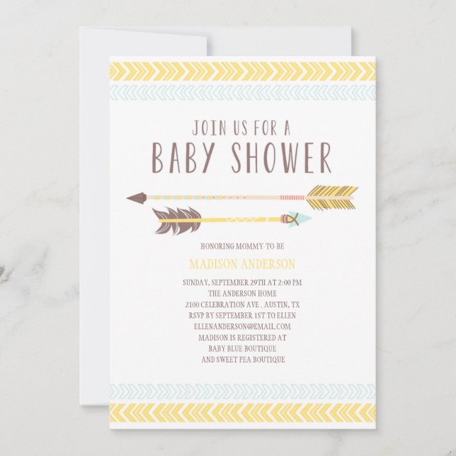 Babyparty-Einladung des Azteke-| Einladung (Vorderseite)