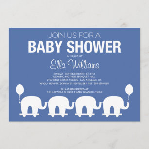 BABYPARTY-EINLADUNG DES MARINE-BLAU-RETRO EINLADUNG