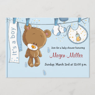 Babyparty-Einladung - Junge Einladung