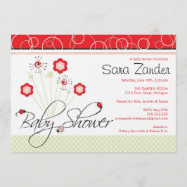 Babyparty-Einladung - Marienkäfer Einladung