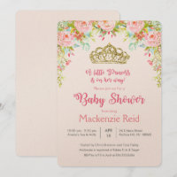 Babyparty-Einladung Prinzessin-Floral