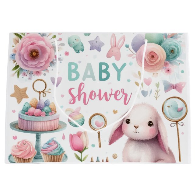 Babyparty Große Geschenktüte (Vorderseite)