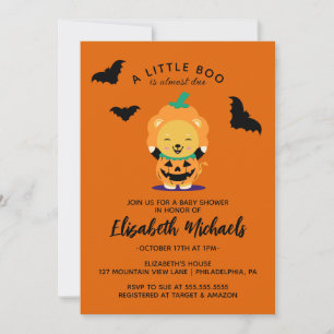 Babyparty Halloween Niedlich Lil' Pumpkin Mitteilungskarte
