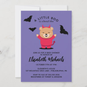 Babyparty   Halloween Niedlich Lil'Bär Devil Mitteilungskarte