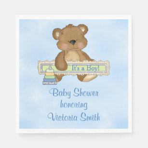 Babyparty ist es ein Jungen-Teddybär Serviette