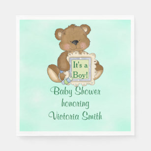 Babyparty ist es ein Jungen-Teddybär Serviette