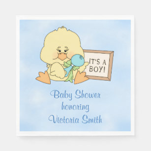 Babyparty ist es eine Jungen-Baby-Ente Serviette