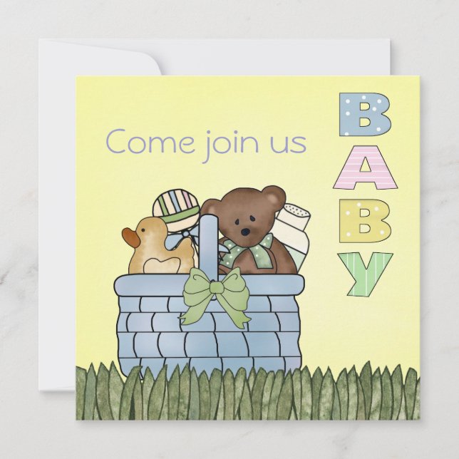 Babyparty laden ein einladung (Vorderseite)