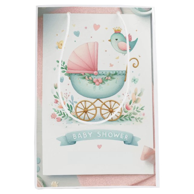 Babyparty Mittlere Geschenktüte (Vorderseite)