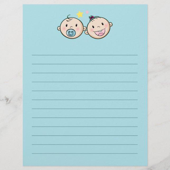 Babyparty | Party  Briefbogen (Vorderseite)