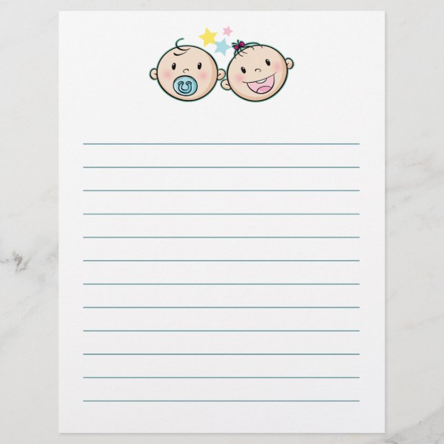 Babyparty | Party Games Letterhead Briefbogen (Vorderseite)