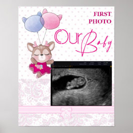 Babyparty. Pink Baby Deer Poster
