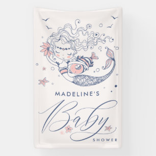 Babyparty   Pink Little Girl Meerjungfrau-Banner Banner