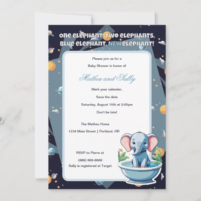 Babyparty Save The Date (Vorderseite)