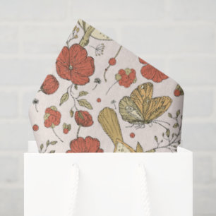 Babyparty   Schmetterlinge und Blüten Poesie Seidenpapier