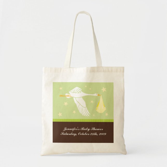 Babyparty-Tasche - Grün und Brown Tragetasche (Vorne)