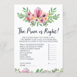 Babyparty-Vermutung das Preis-Spiel Einladung