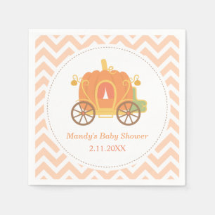 Babyparty-Versorgungen Kürbis-Prinzessin-Carriage Serviette