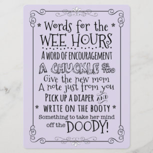 Babyparty-Windel-Tätigkeits-Karten-Zeichen Einladung