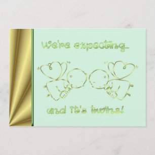 Babypartyeinladung erwarten wir Zwillinge Einladung