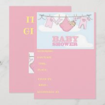 Babypartykarte ITIS EIN MÄDCHEN