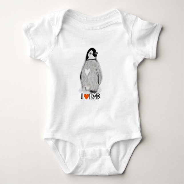 BabyPenguinherz I Liebevatit-shirt Baby Strampler (Vorderseite)